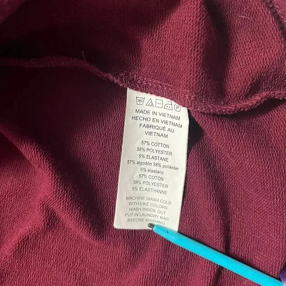 Michael Kors Merlot Cropped Oversized Hoodie - Picture 10 of 10